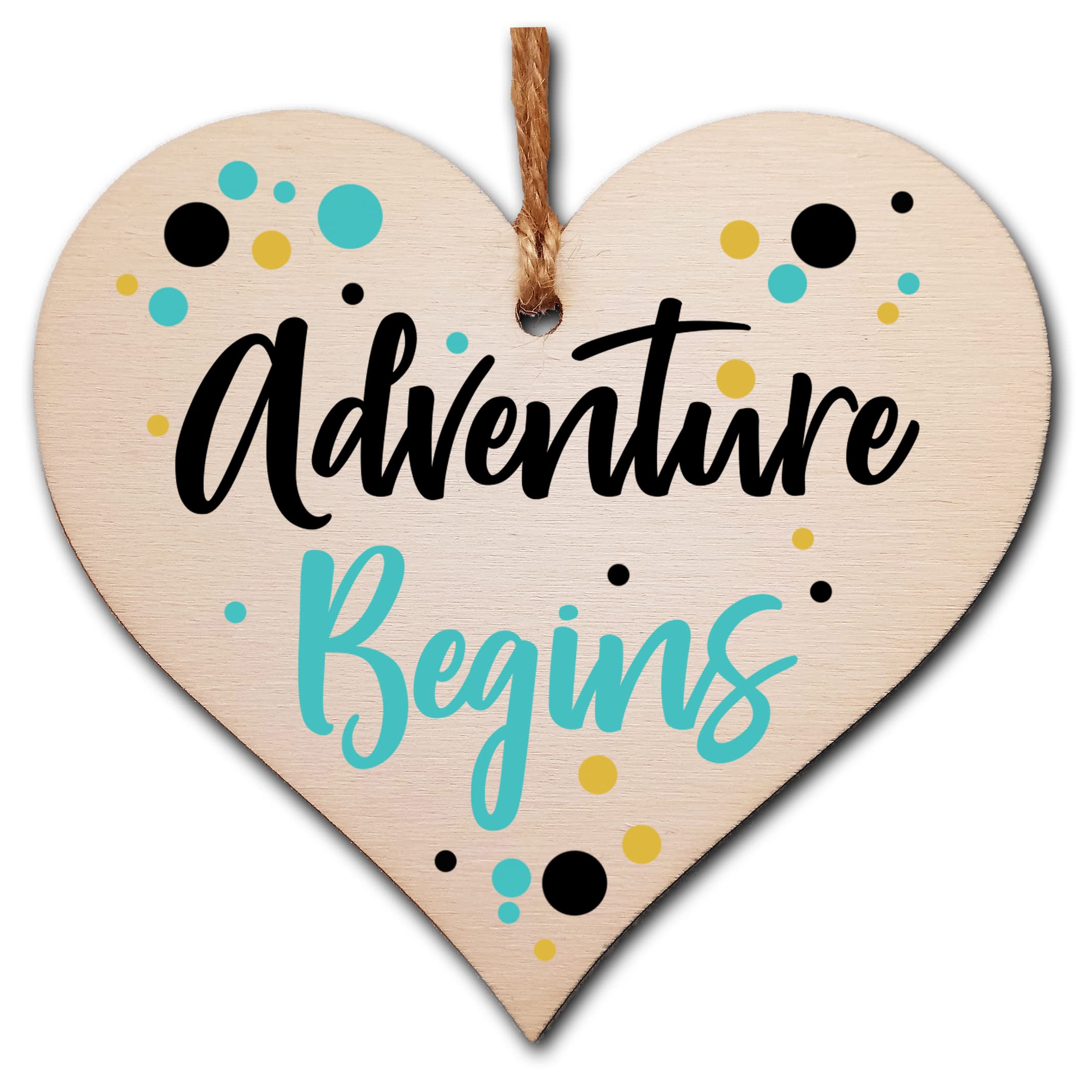 Handmade Wooden Hanging Heart Plaque Gift for Someone Special Inspirational Gift or Self Motivational Treat