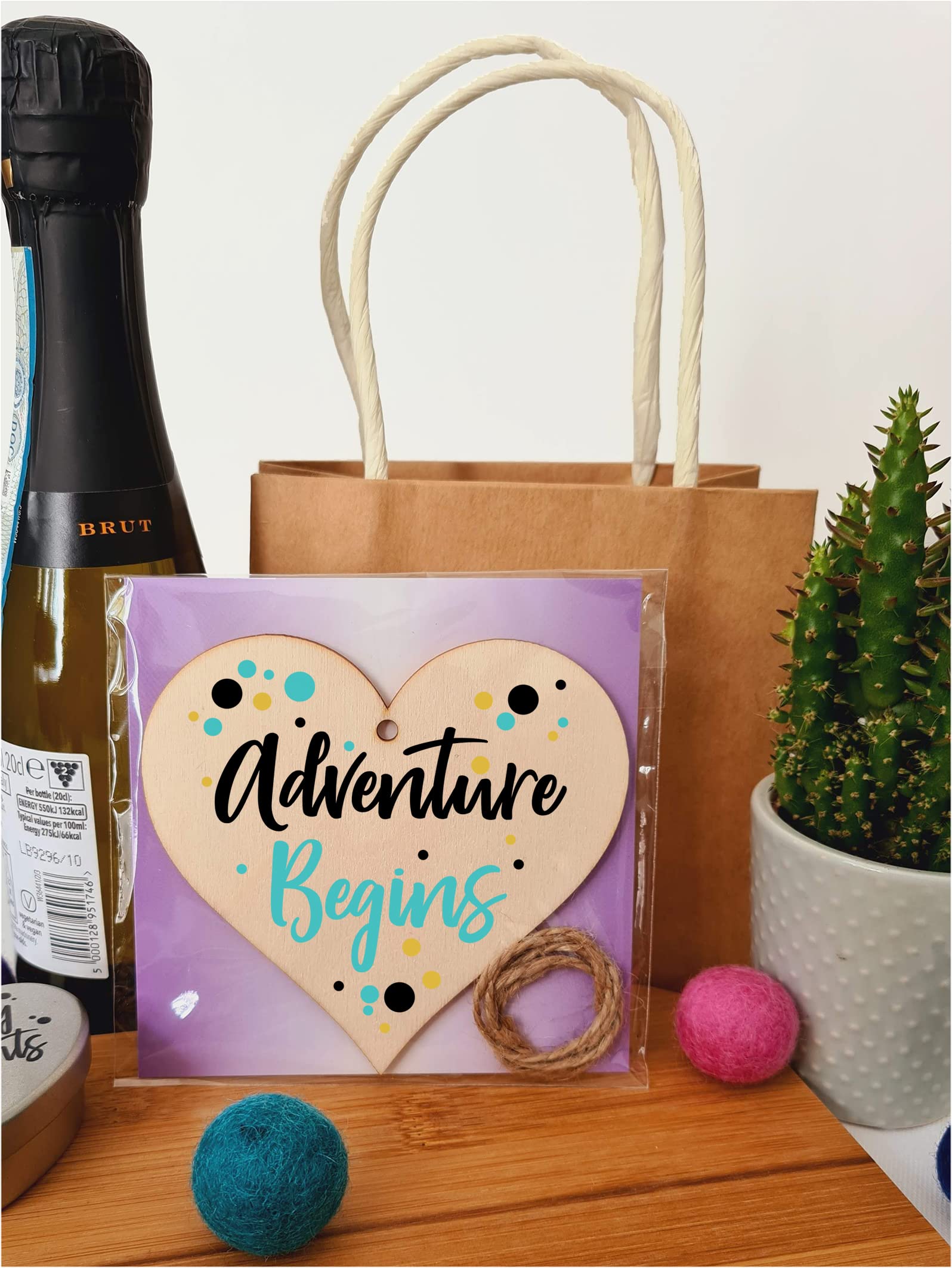 Handmade Wooden Hanging Heart Plaque Gift for Someone Special Inspirational Gift or Self Motivational Treat