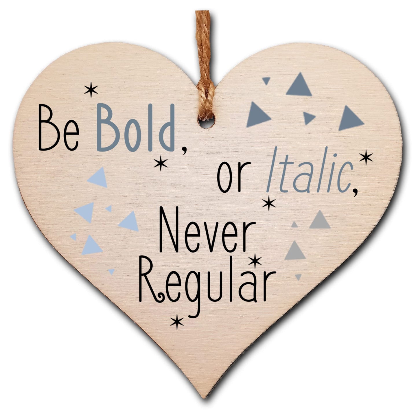 Handmade Wooden Hanging Heart Plaque Gift for Someone Special Inspirational Gift or Self Motivational Treat