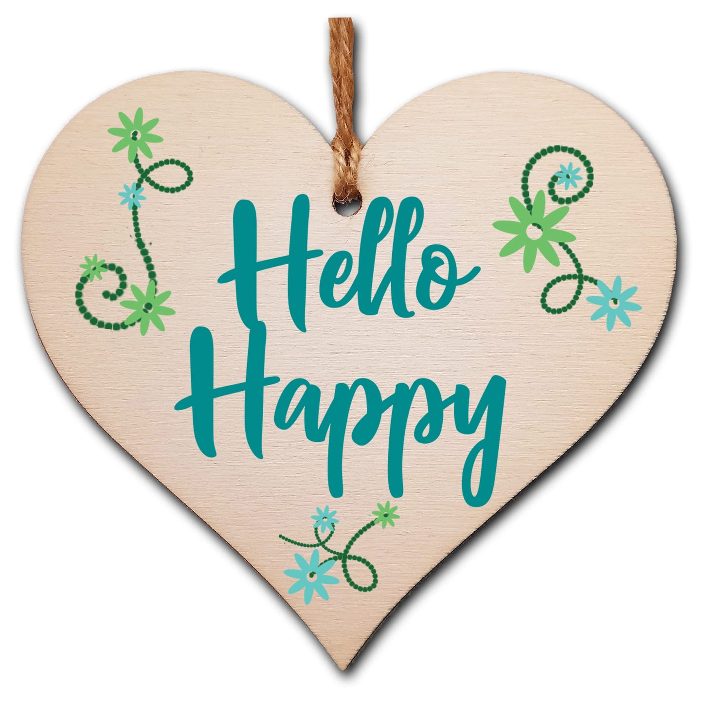 Handmade Wooden Hanging Heart Plaque Gift for Someone Special Inspirational Gift or Self Motivational Treat