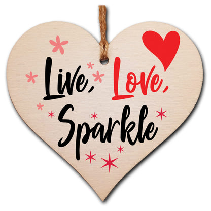 Handmade Wooden Hanging Heart Plaque Gift for Someone Special Inspirational Gift or Self Motivational Treat