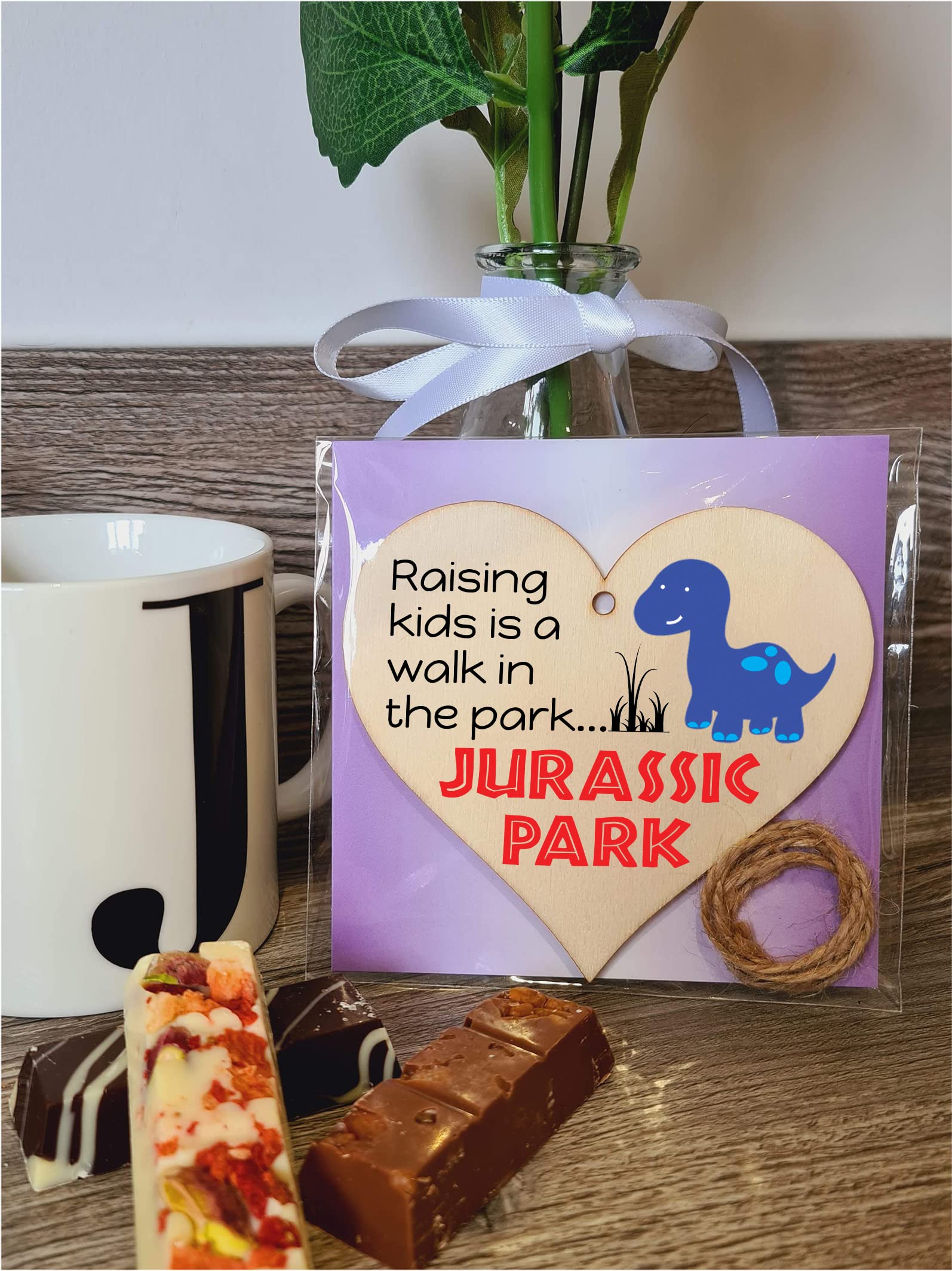 Handmade Wooden Hanging Heart Plaque Gift for Mum Funny Gift about Motherhood