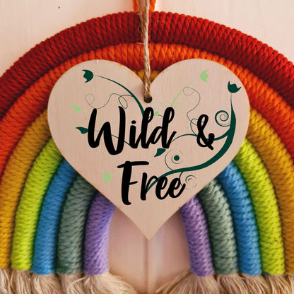 Handmade Wooden Hanging Heart Plaque Gift for Someone Special Inspirational Gift or Self Motivational Treat