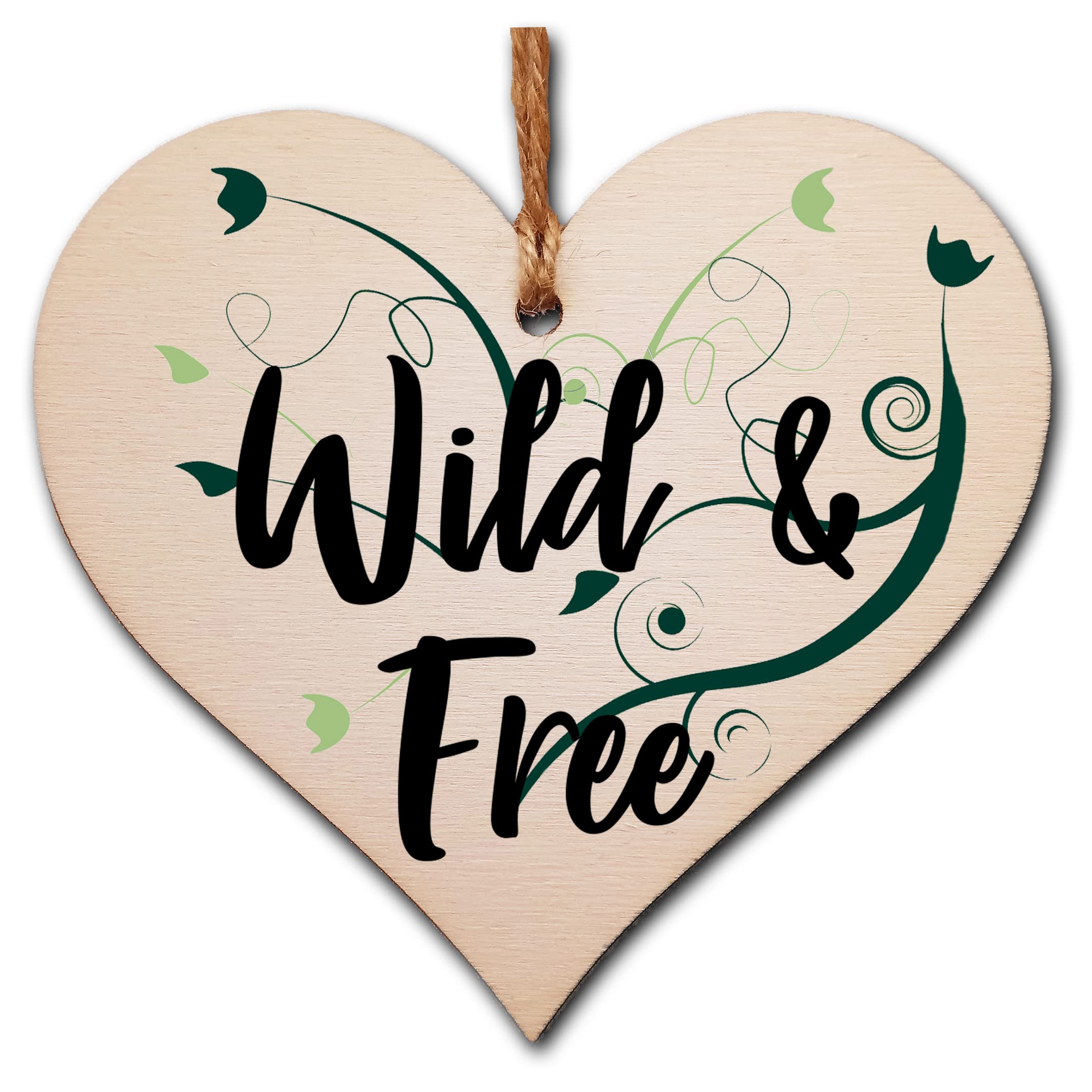 Handmade Wooden Hanging Heart Plaque Gift for Someone Special Inspirational Gift or Self Motivational Treat