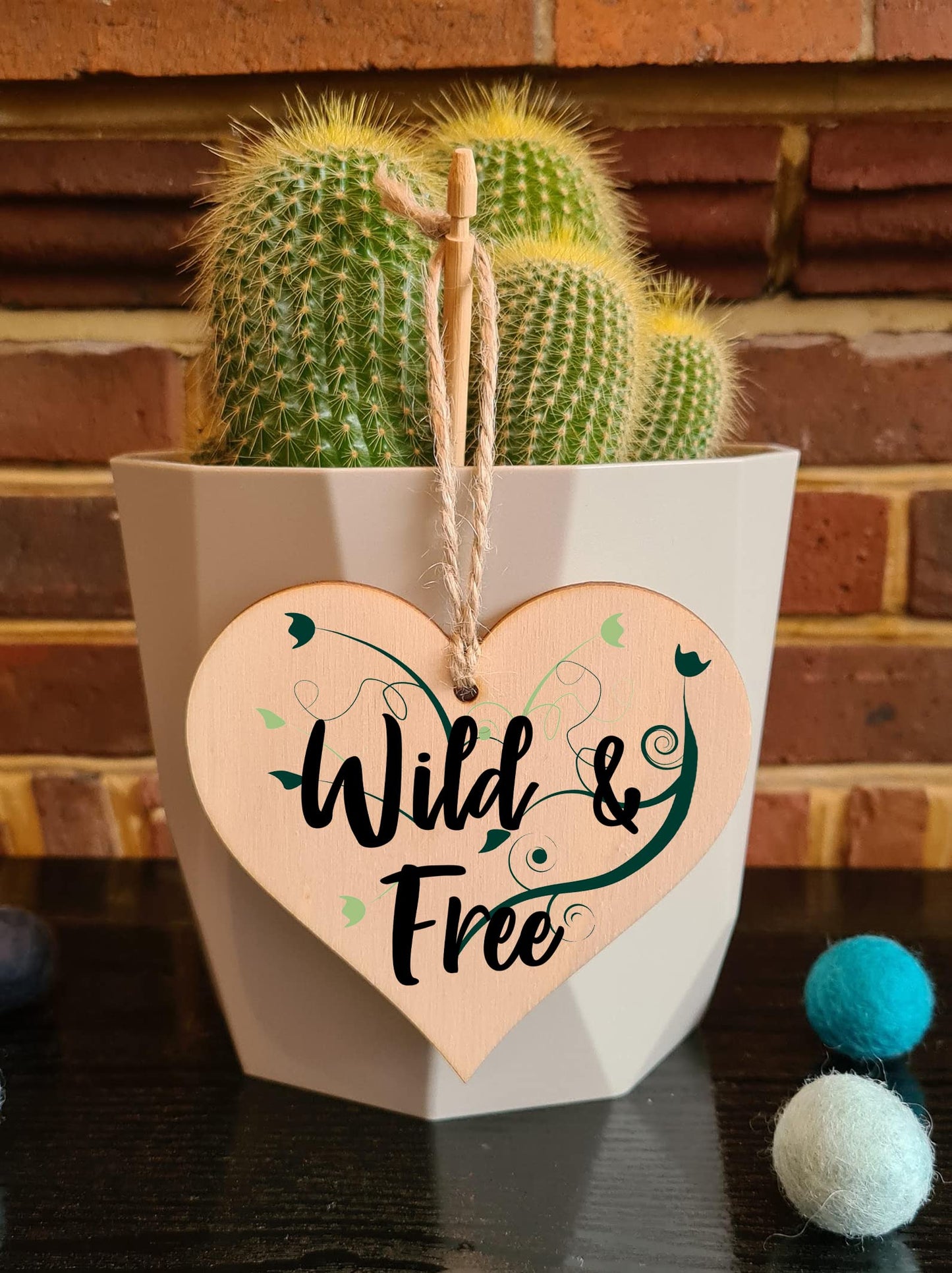 Handmade Wooden Hanging Heart Plaque Gift for Someone Special Inspirational Gift or Self Motivational Treat