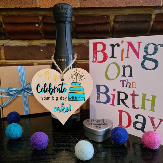 Handmade Wooden Hanging Heart Plaque Gift for Someone Special Happy Birthday Keepsake