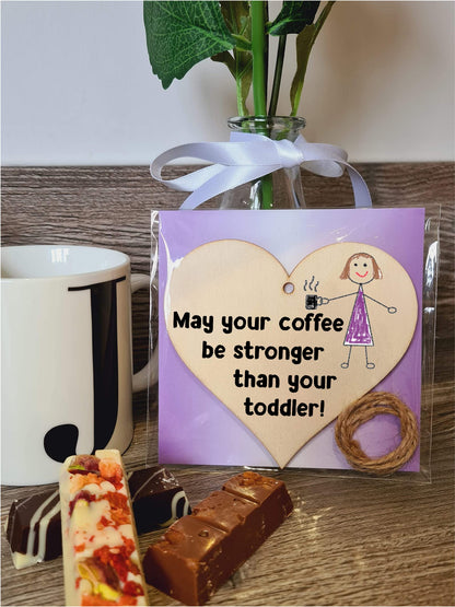 Handmade Wooden Hanging Heart Plaque Gift for Mum Funny Gift about Motherhood