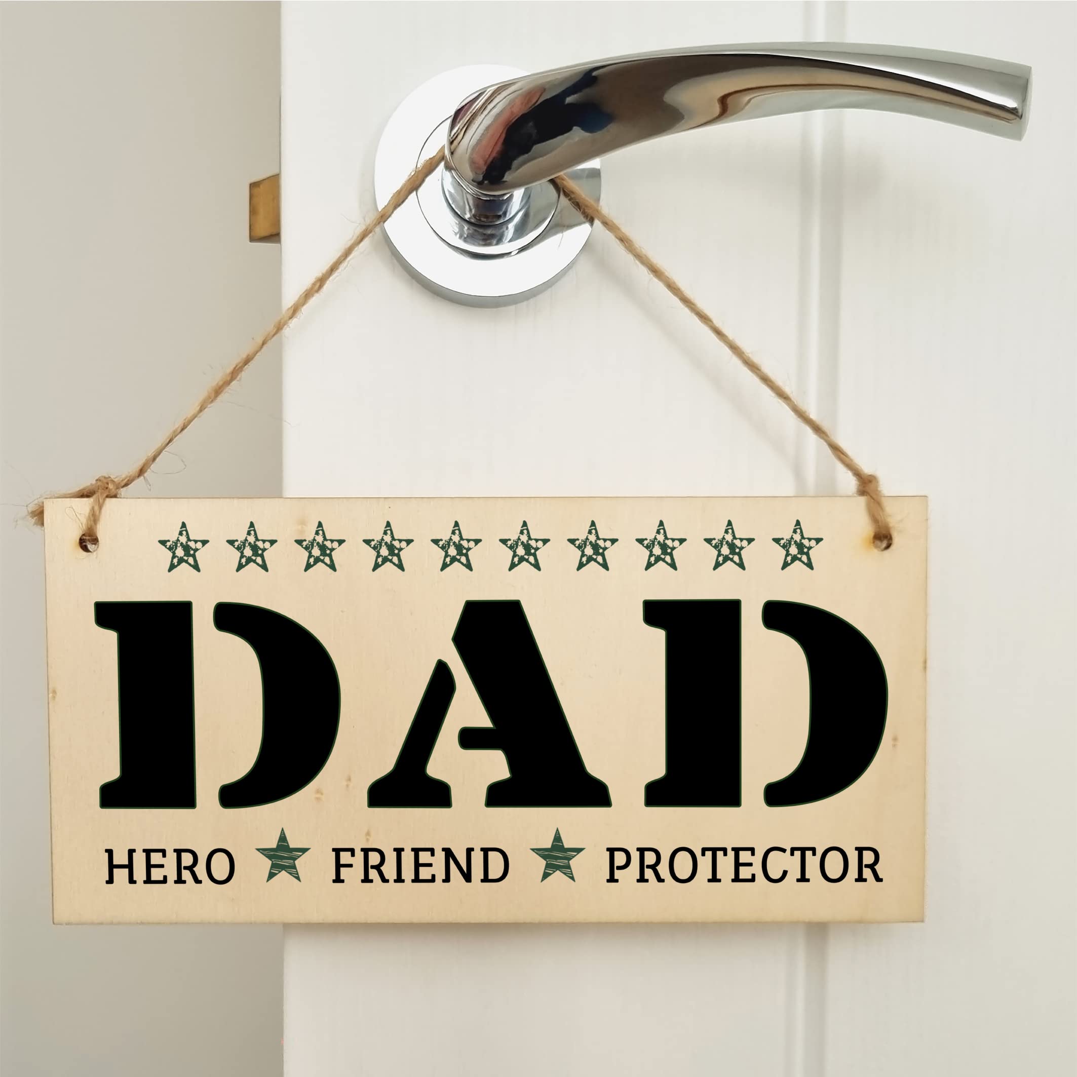 The Plum Penguin Handmade Wooden Hanging Wall Plaque Dad Hero Friend Protector Sentimental Gift Father's Day Office Man Cave