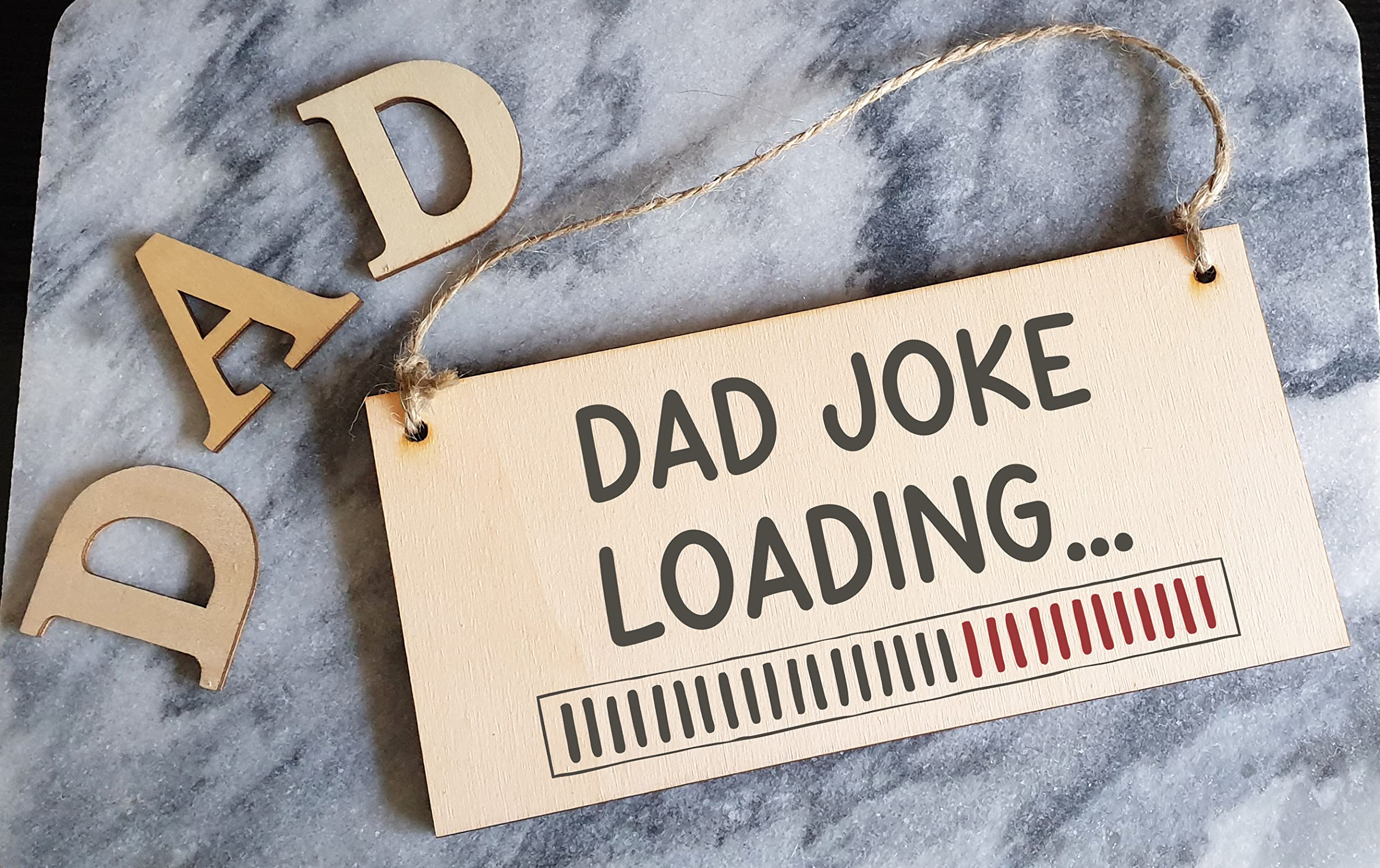The Plum Penguin Handmade Wooden Hanging Wall Plaque Dad Joke Loading Funny Novelty Sign Man Cave Office