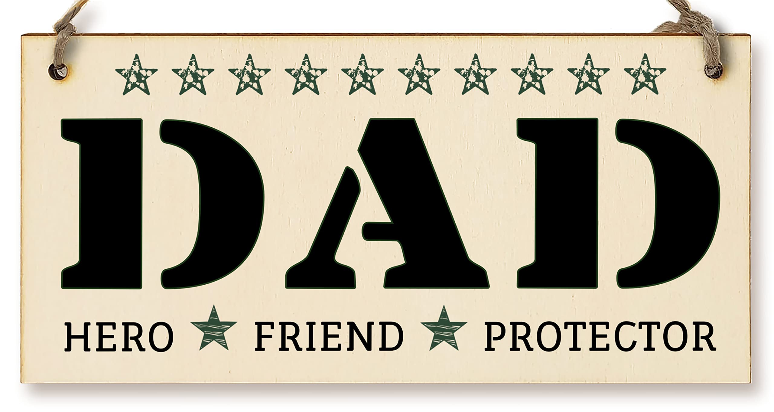 The Plum Penguin Handmade Wooden Hanging Wall Plaque Dad Hero Friend Protector Sentimental Gift Father's Day Office Man Cave