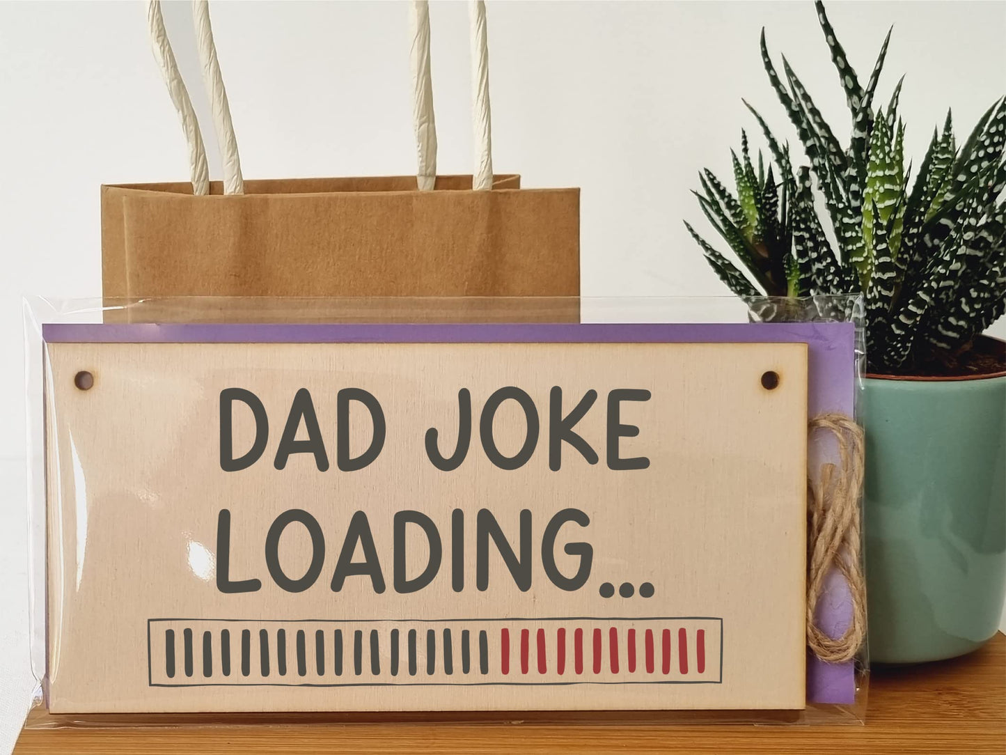 The Plum Penguin Handmade Wooden Hanging Wall Plaque Dad Joke Loading Funny Novelty Sign Man Cave Office