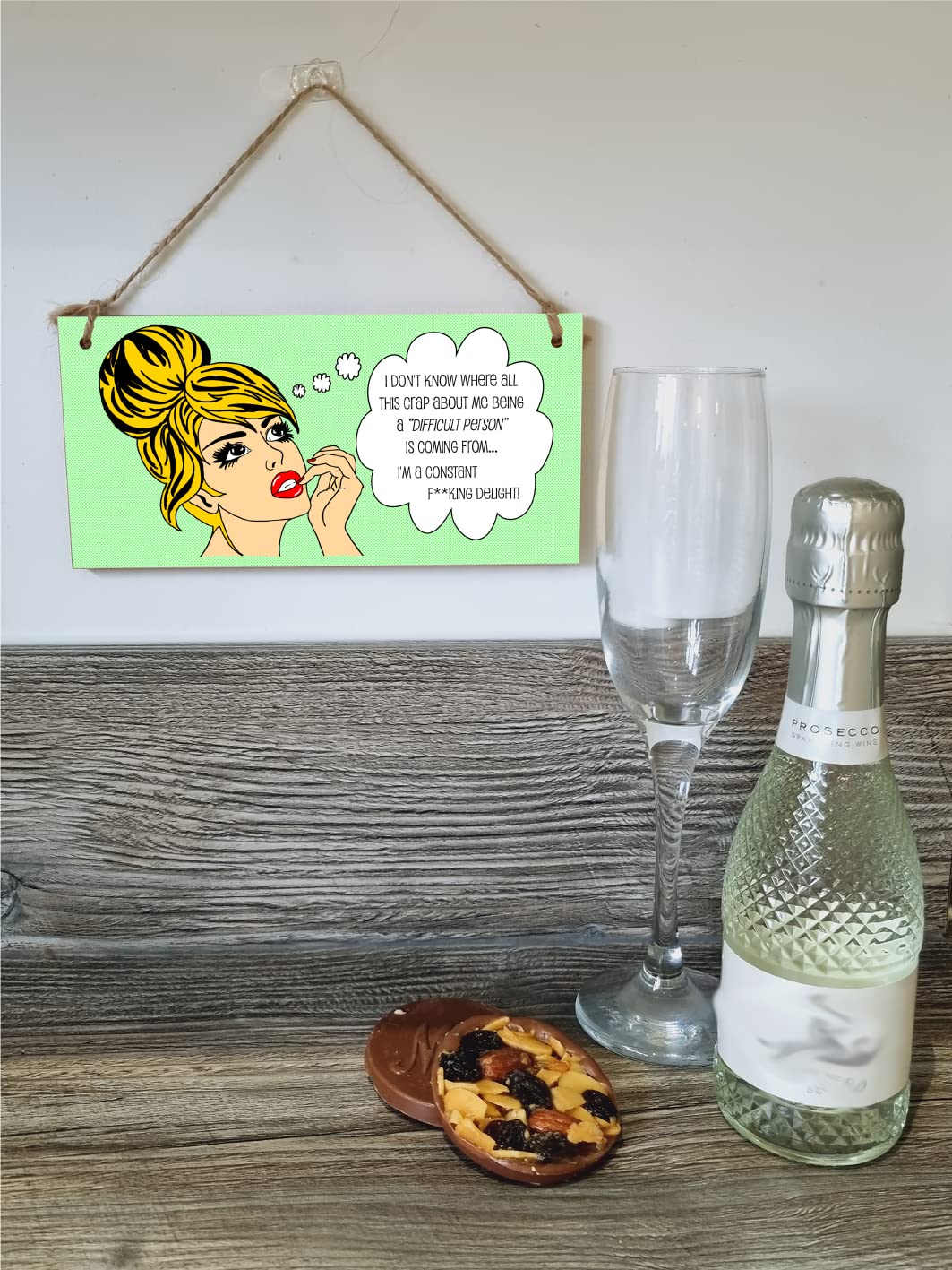 The Plum Penguin Handmade Wooden Hanging Wall Plaque I Don't Know Why Difficult Constant Delight Funny Rude Joke Novelty Sign