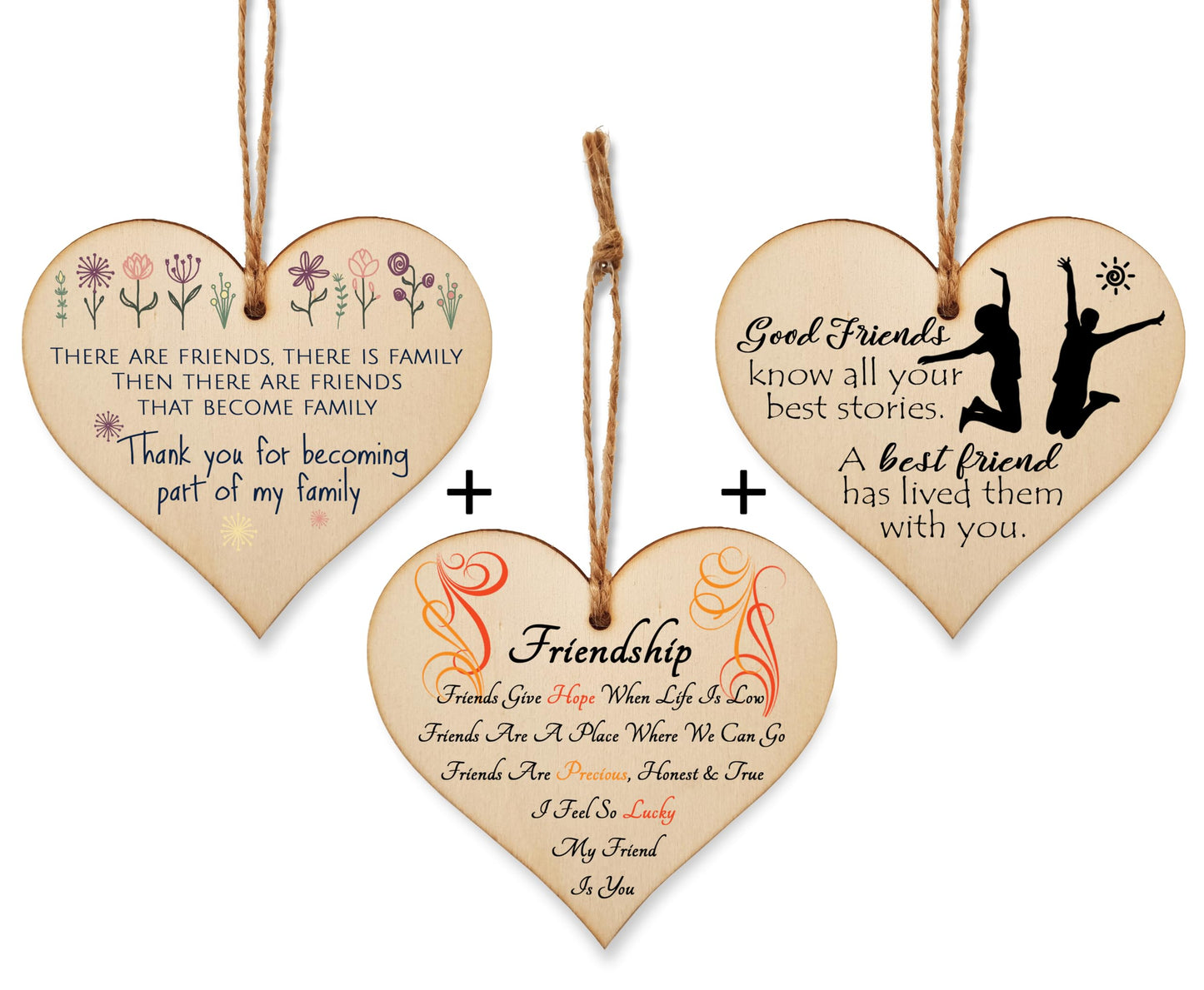 The Plum Penguin Inseparable Bonds Celebrated in Three Heart Plaques