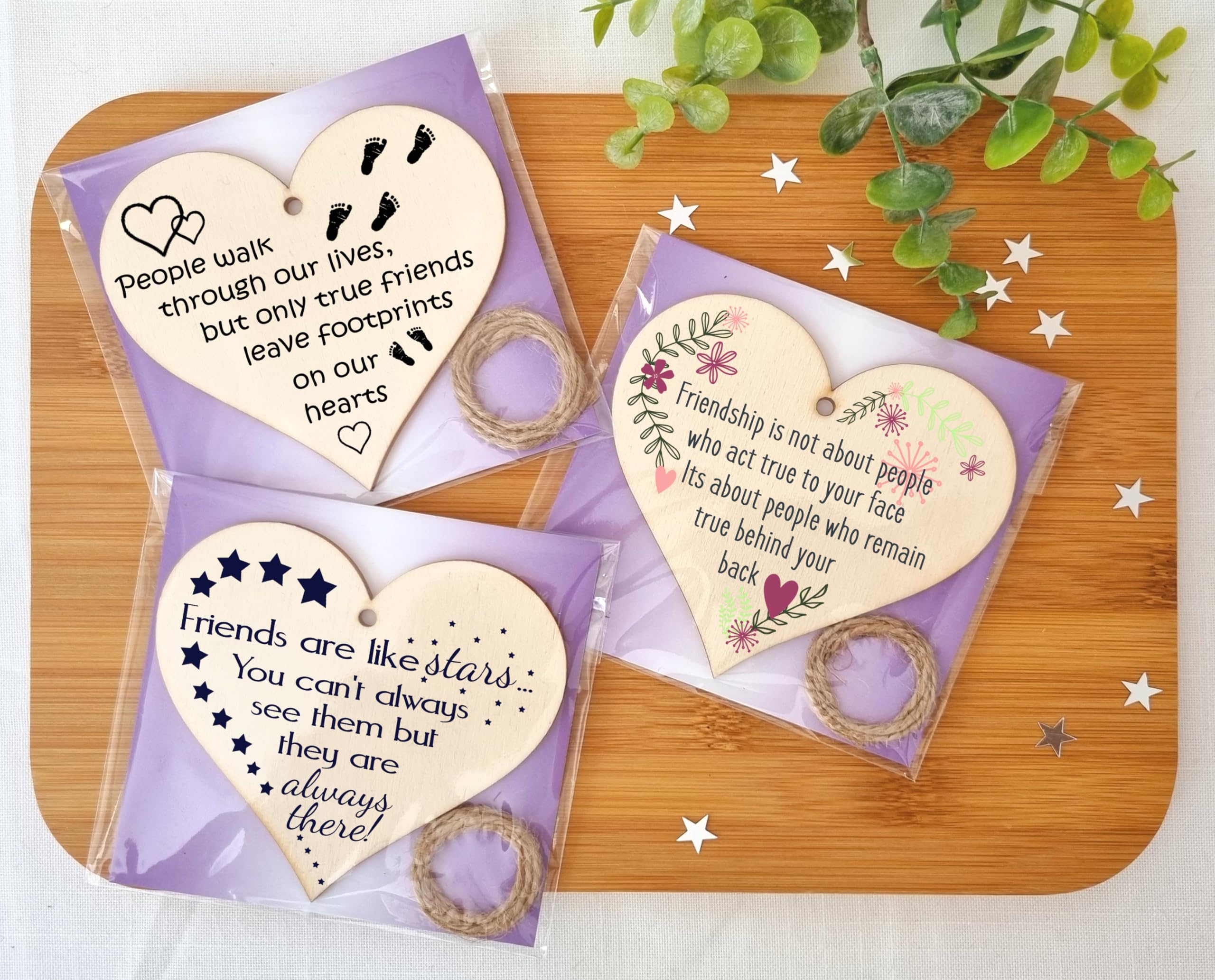 The Plum Penguin Heartwarming Echoes Set of Three Friendship Plaques