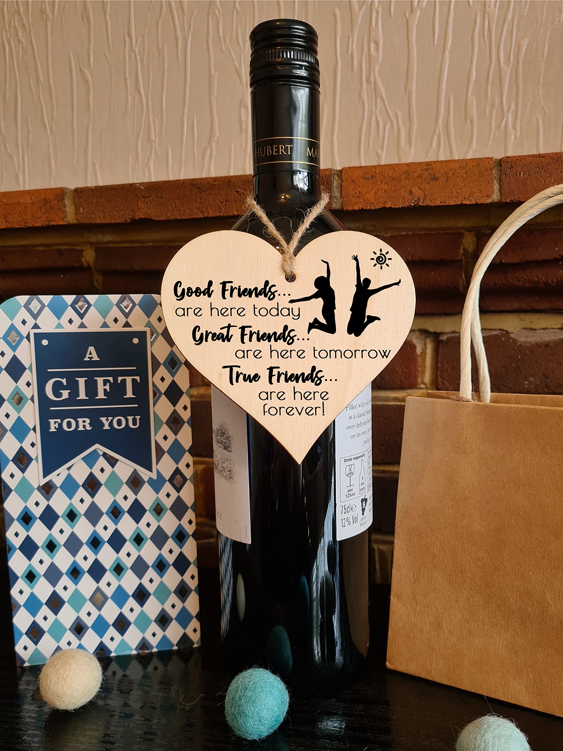 The Plum Penguin Loved Memories Three Heart Plaques Celebrating Friends