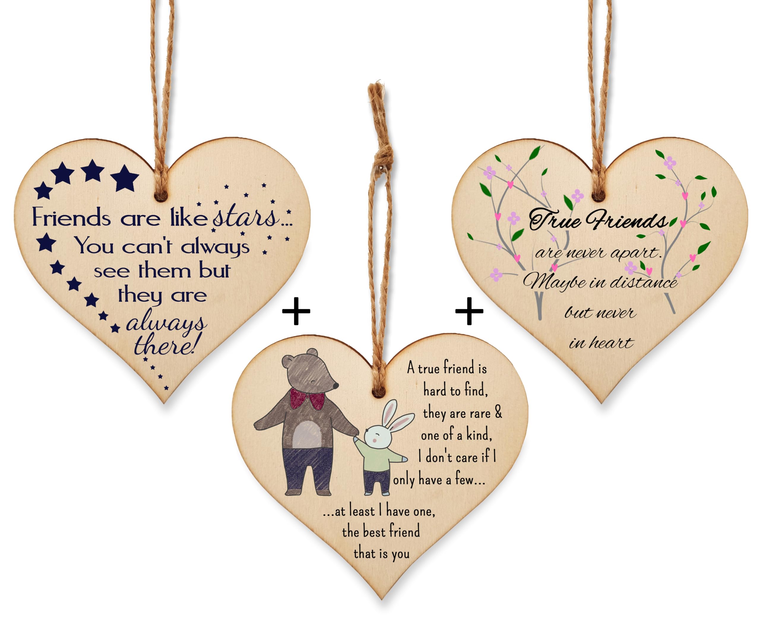 The Plum Penguin Endearing Hearts of Friendship Uniquely Designed Plaques Set