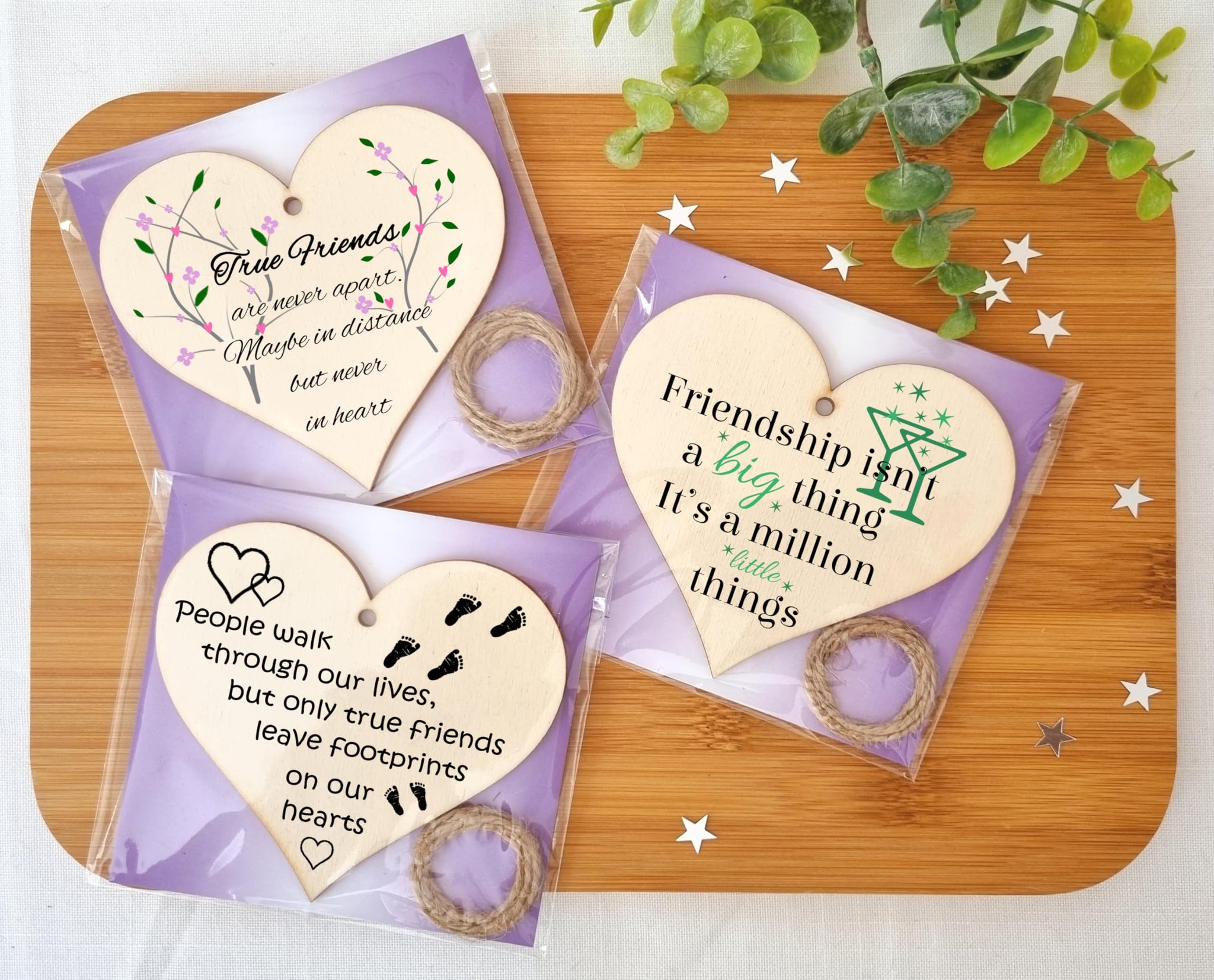 The Plum Penguin Blossoming Bonds Unveiled in Heart Friendship Plaques