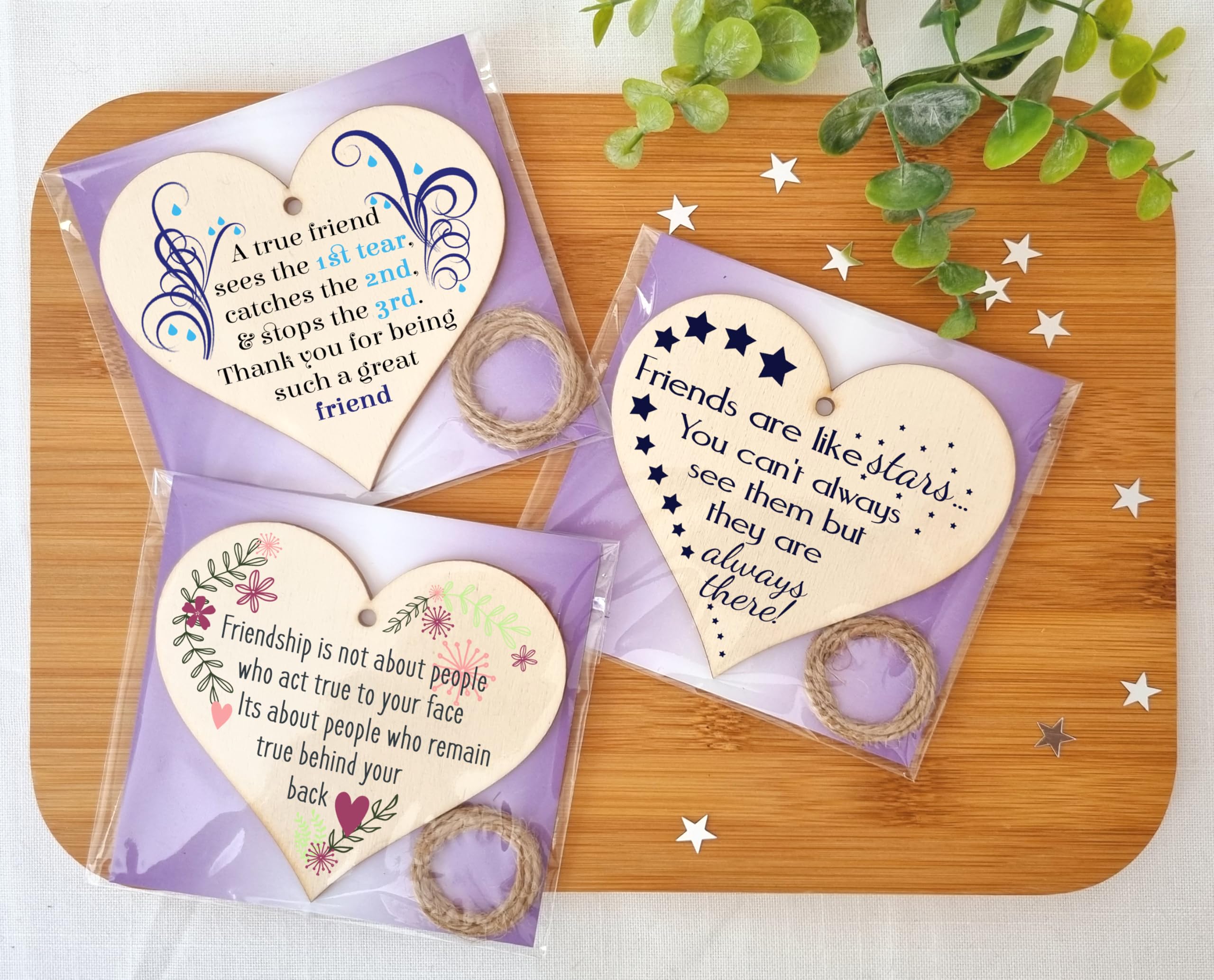 The Plum Penguin Adorable Friendship Heart Plaques with Three Designs