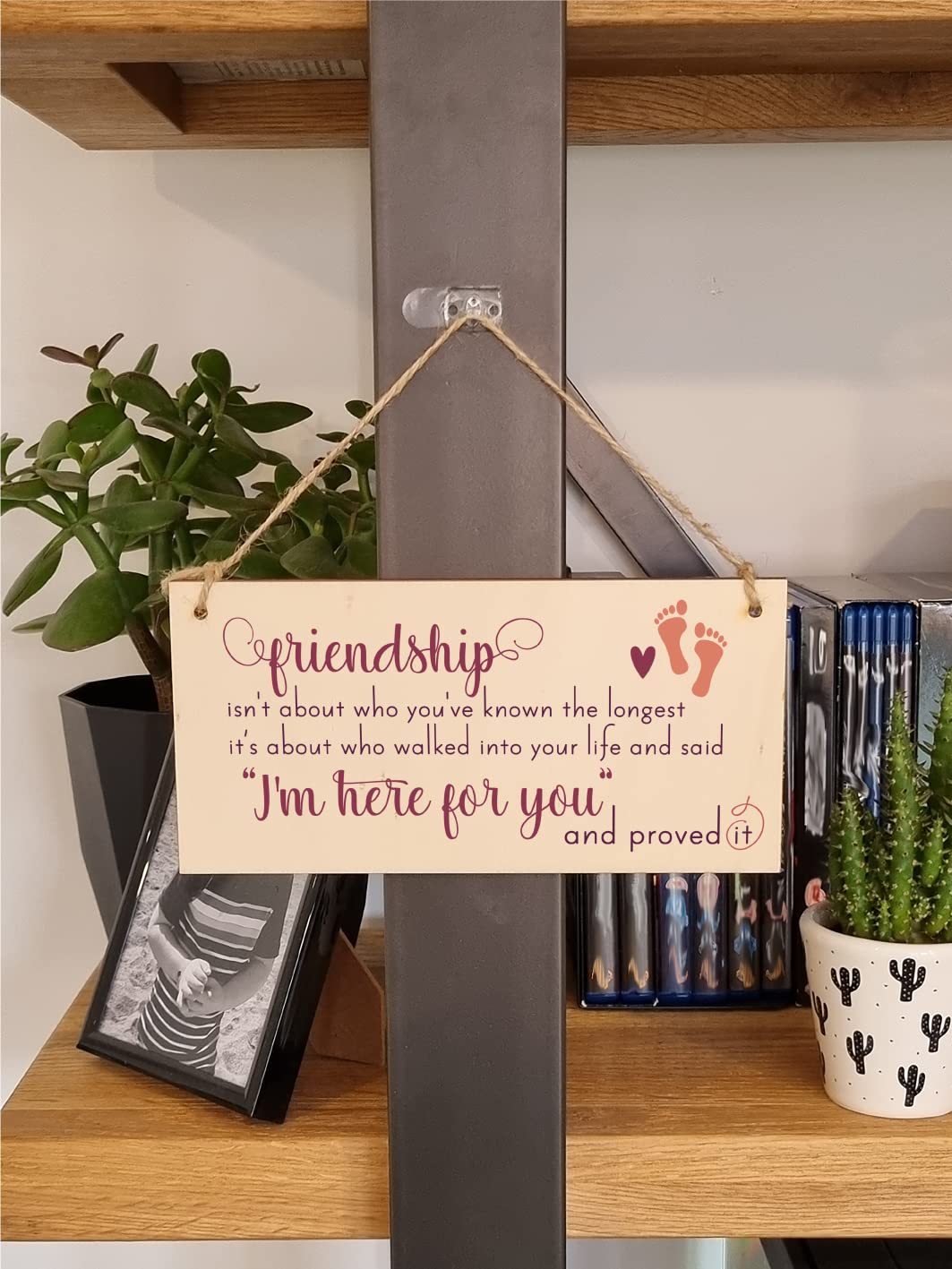 The Plum Penguin Handmade Wooden Hanging Wall Plaque Friendship Isn't Who You've Known Longest Proved It Sentimental Gift Sign