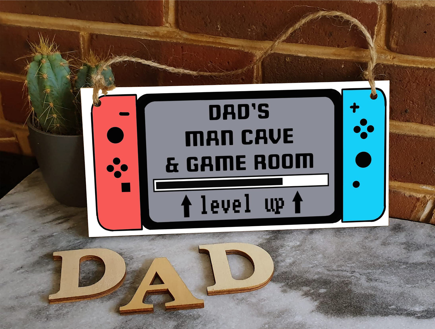The Plum Penguin Handmade Wooden Hanging Wall Plaque Dad's Man Cave & Game Room Funny Gaming Novelty Sign