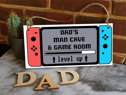 The Plum Penguin Handmade Wooden Hanging Wall Plaque Dad's Man Cave & Game Room Funny Gaming Novelty Sign