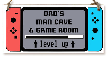 The Plum Penguin Handmade Wooden Hanging Wall Plaque Dad's Man Cave & Game Room Funny Gaming Novelty Sign