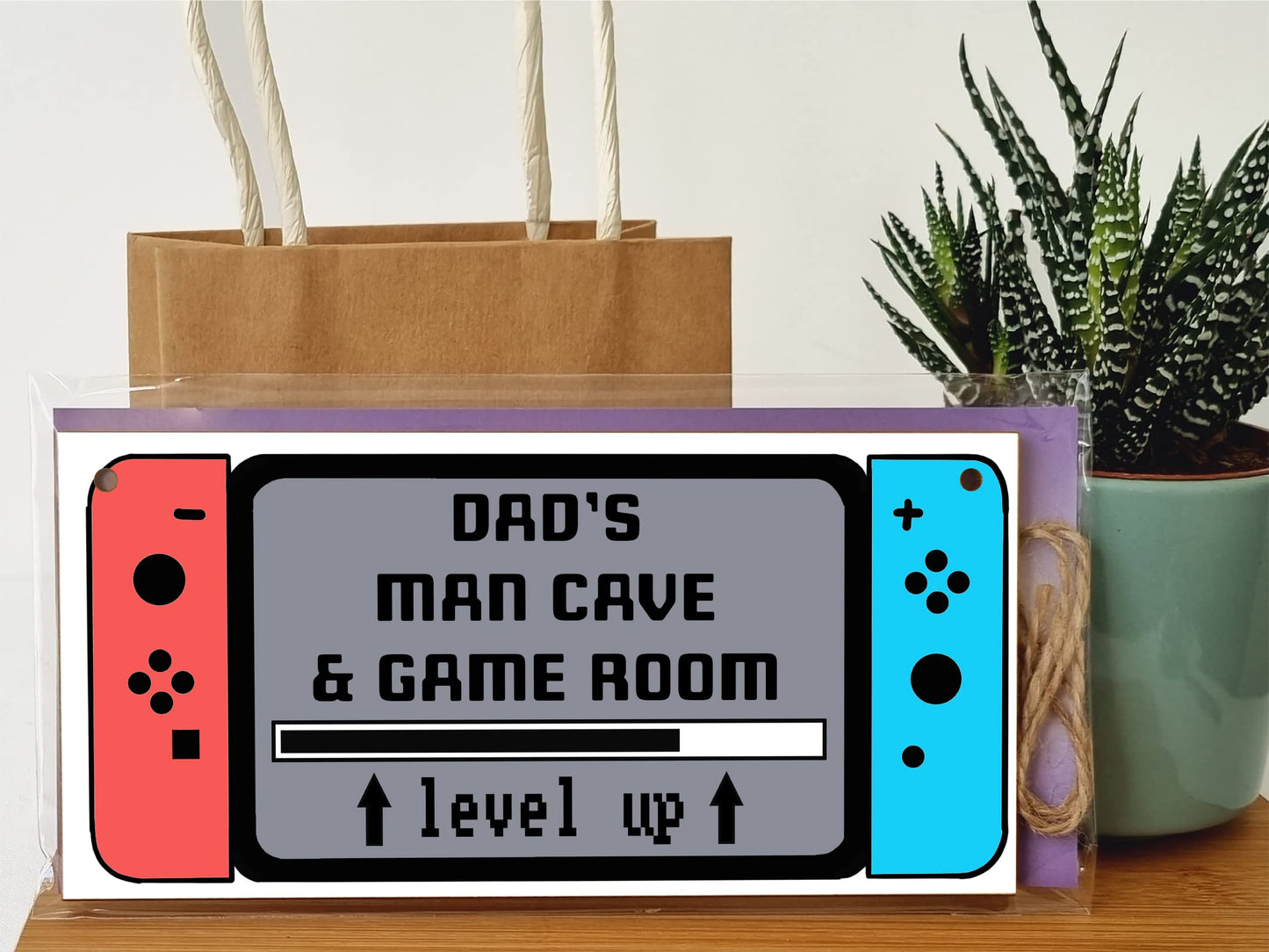The Plum Penguin Handmade Wooden Hanging Wall Plaque Dad's Man Cave & Game Room Funny Gaming Novelty Sign
