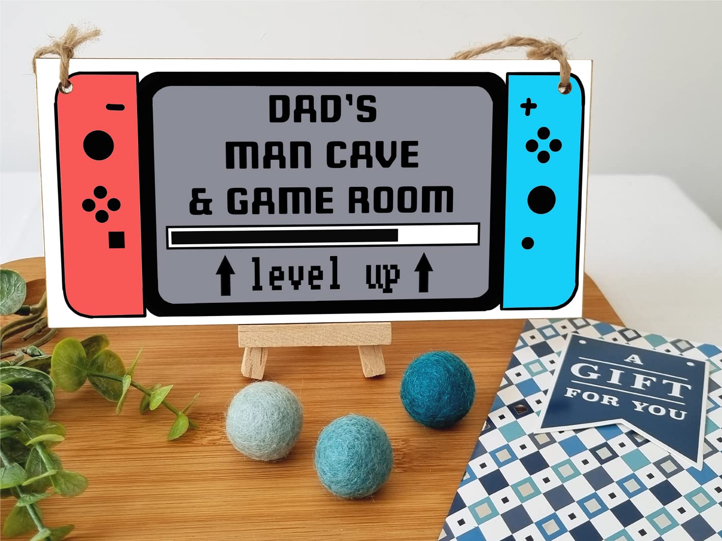 The Plum Penguin Handmade Wooden Hanging Wall Plaque Dad's Man Cave & Game Room Funny Gaming Novelty Sign