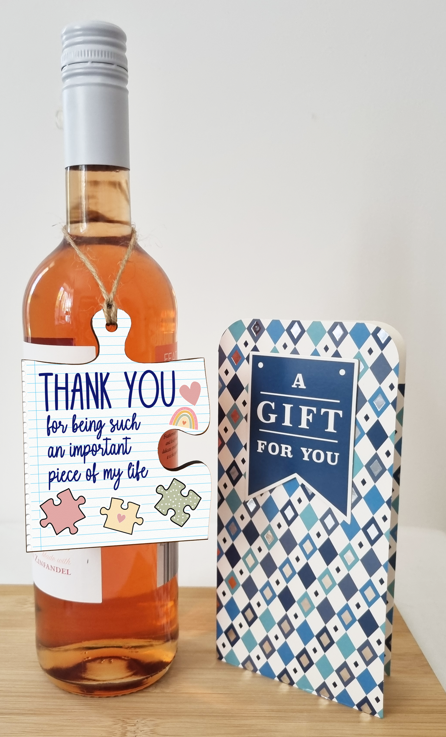 Thank You Important Piece of my Life Jigsaw Puzzle Shaped Notepad Style Decorative Hanging Plaque Sign Friendship Gift for Teacher