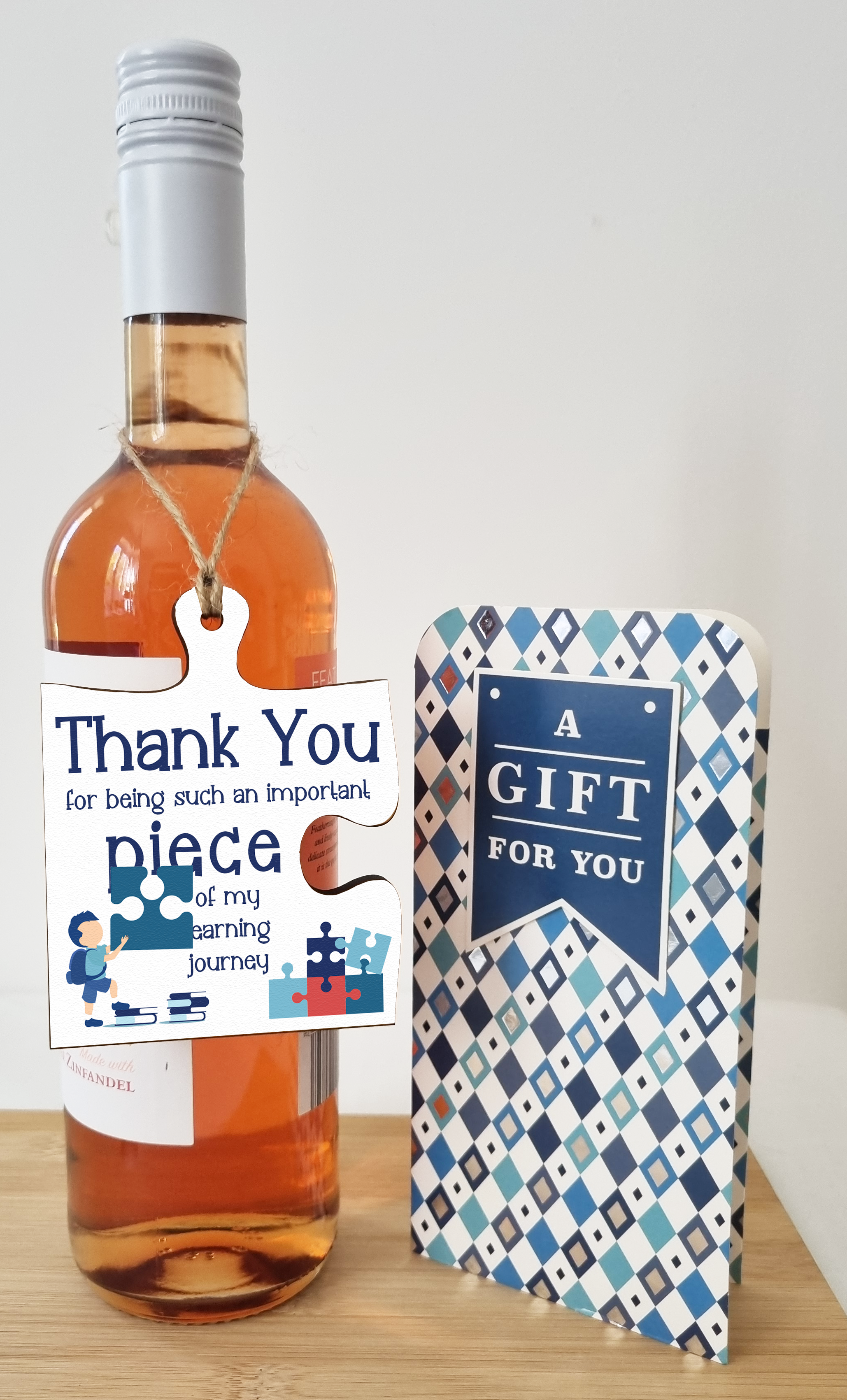 Thank You Important Piece Learning Journey Best Teacher Jigsaw Puzzle Shaped Decorative Hanging Plaque Sign End of Term Gift