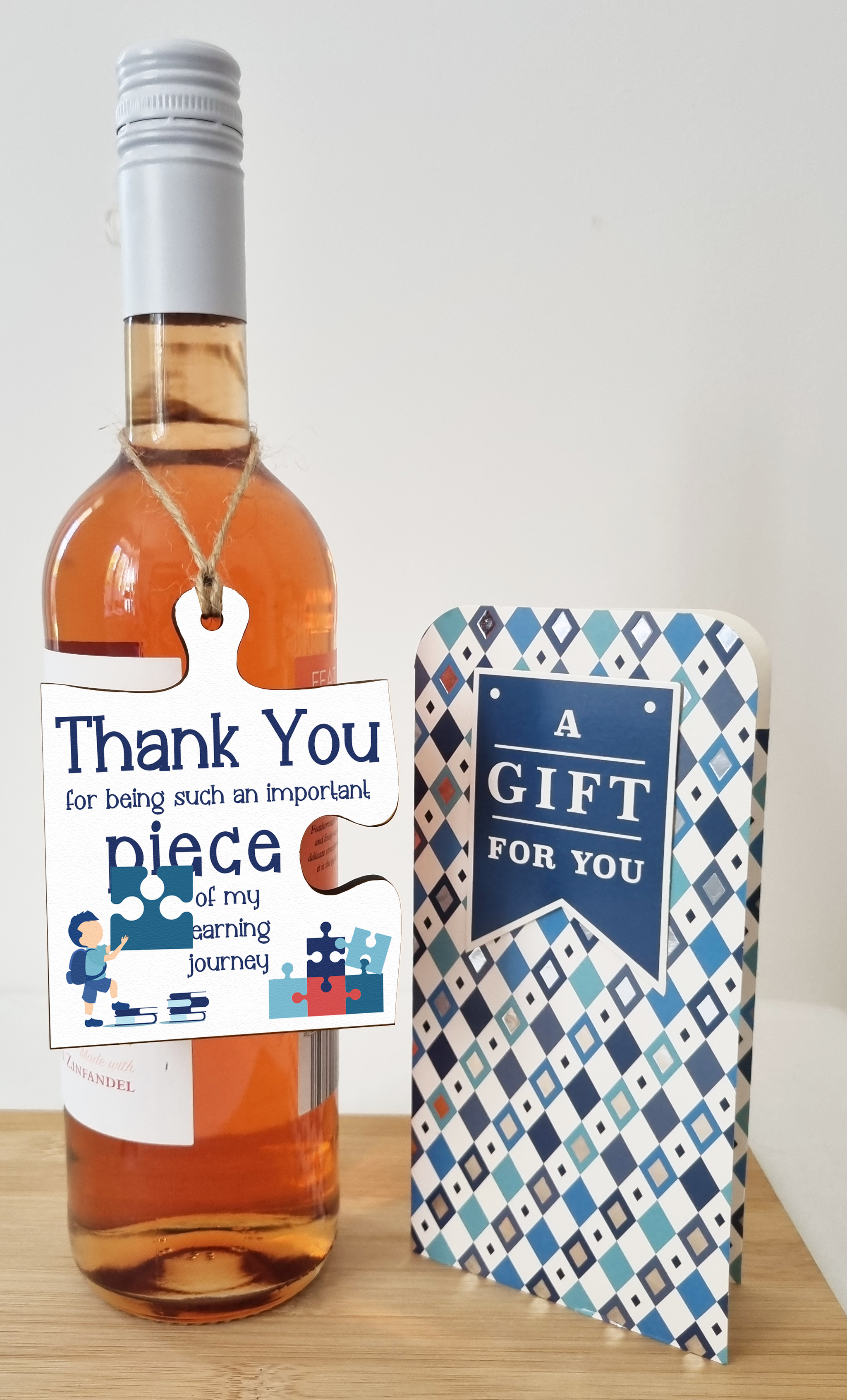 Thank You Important Piece Learning Journey Best Teacher Jigsaw Puzzle Shaped Decorative Hanging Plaque Sign End of Term Gift