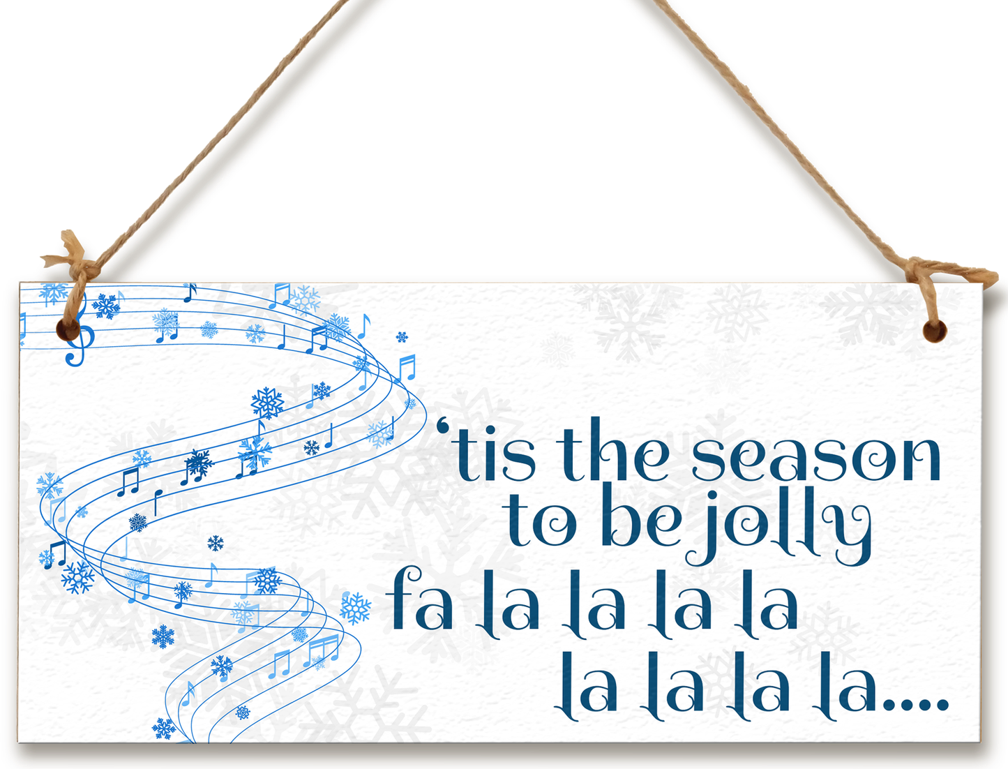 Tis the Season to be Jolly Christmas Decorative Sign Carols Songs Musical Handmade Wooden Hanging Wall Plaque Gift