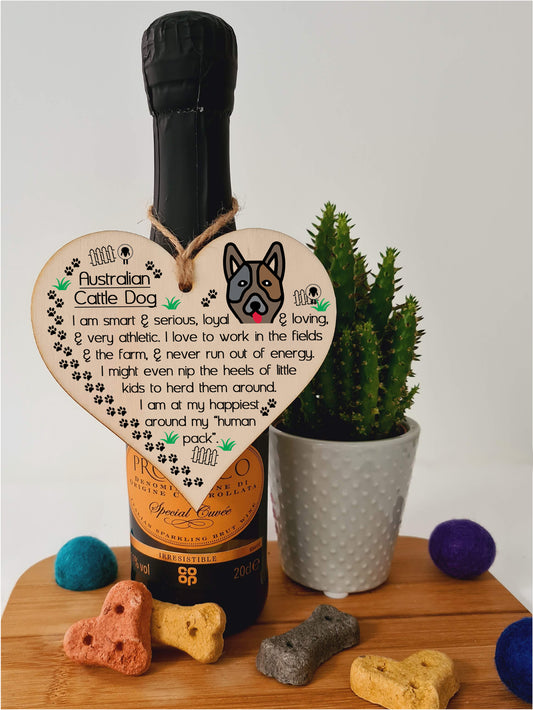 Handmade Wooden Hanging Heart Plaque Gift Perfect for Dog Lovers Pet Keepsake Novelty Decoration