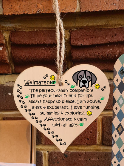 Handmade Wooden Hanging Heart Plaque Gift Perfect for Dog Lovers Pet Keepsake Novelty Decoration