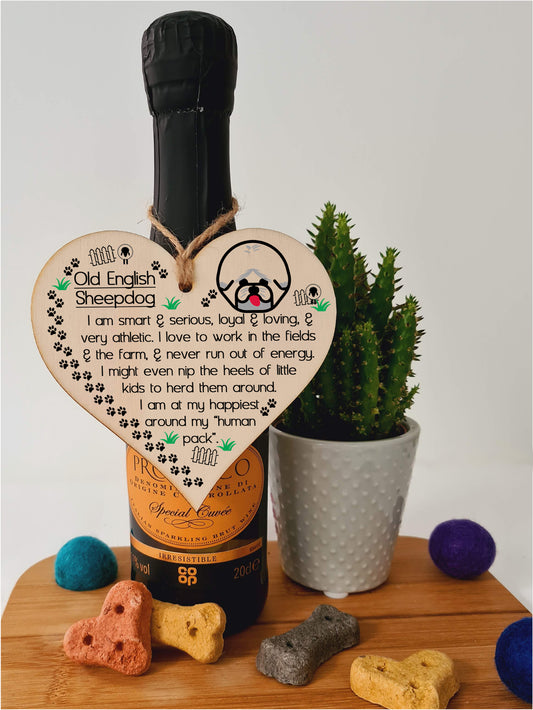 Handmade Wooden Hanging Heart Plaque Gift Perfect for Dog Lovers Pet Keepsake Novelty Decoration