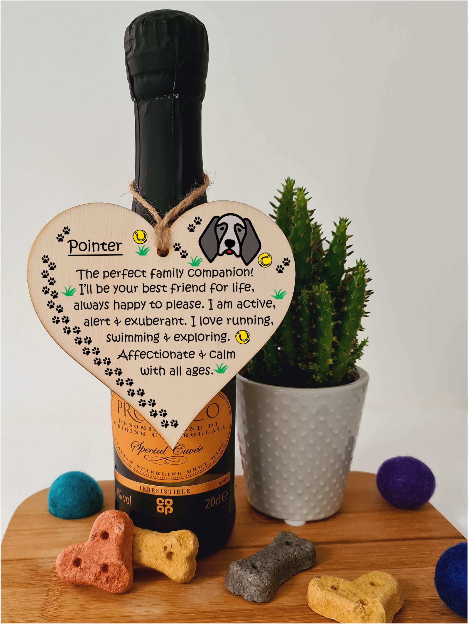 Handmade Wooden Hanging Heart Plaque Gift Perfect for Dog Lovers Pet Keepsake Novelty Decoration