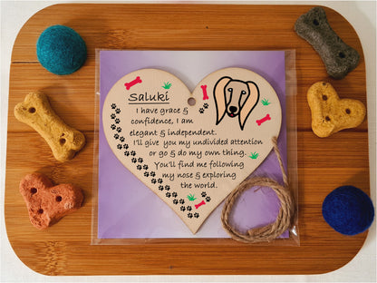 Handmade Wooden Hanging Heart Plaque Gift Perfect for Dog Lovers Pet Keepsake Novelty Decoration