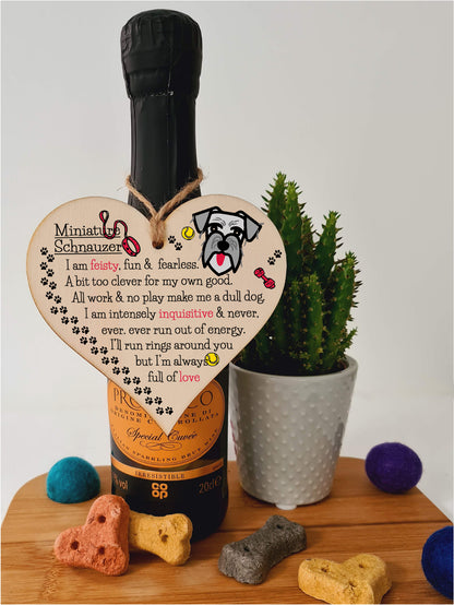 Handmade Wooden Hanging Heart Plaque Gift Perfect for Dog Lovers Pet Keepsake Novelty Decoration