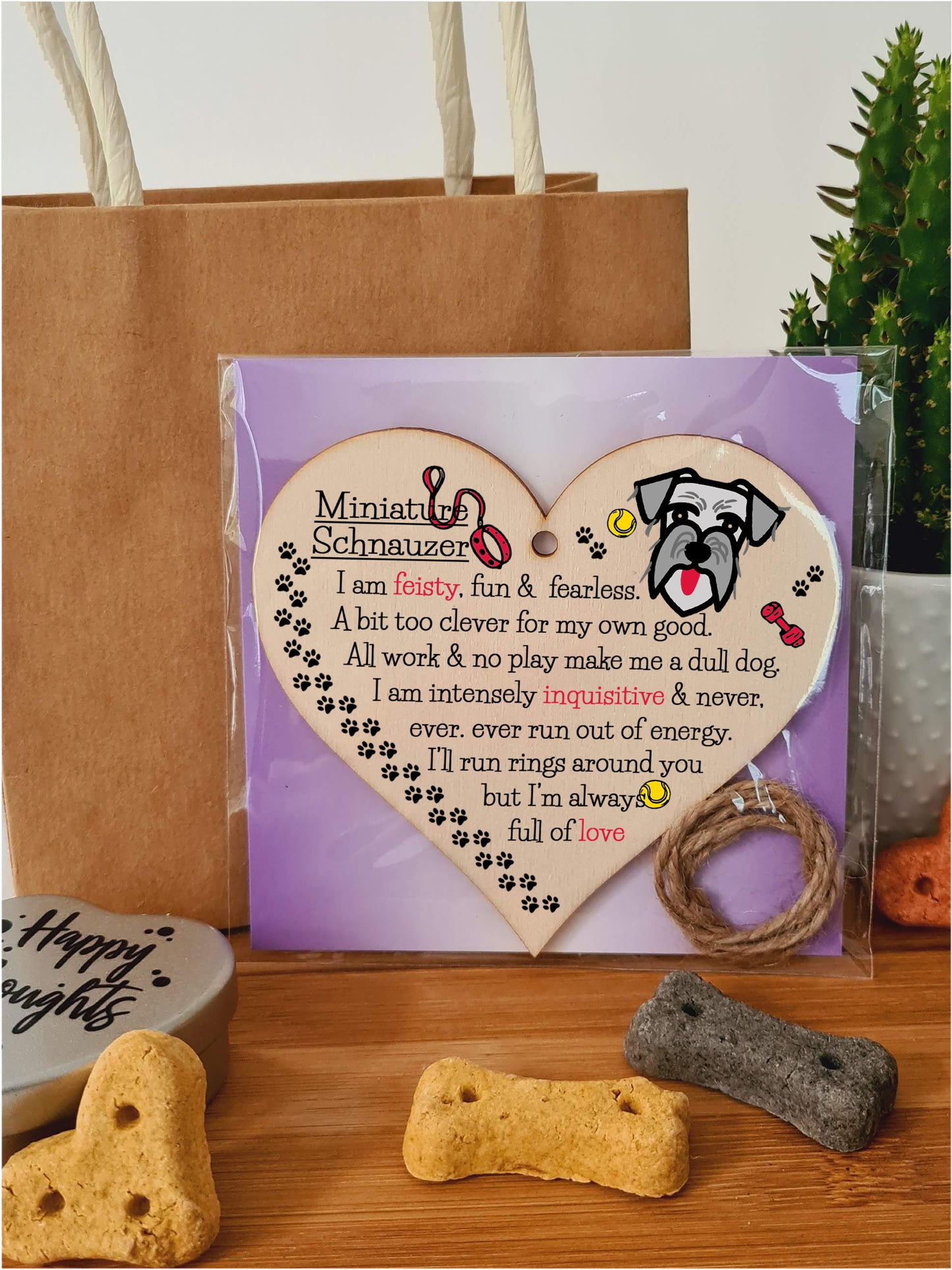 Handmade Wooden Hanging Heart Plaque Gift Perfect for Dog Lovers Pet Keepsake Novelty Decoration