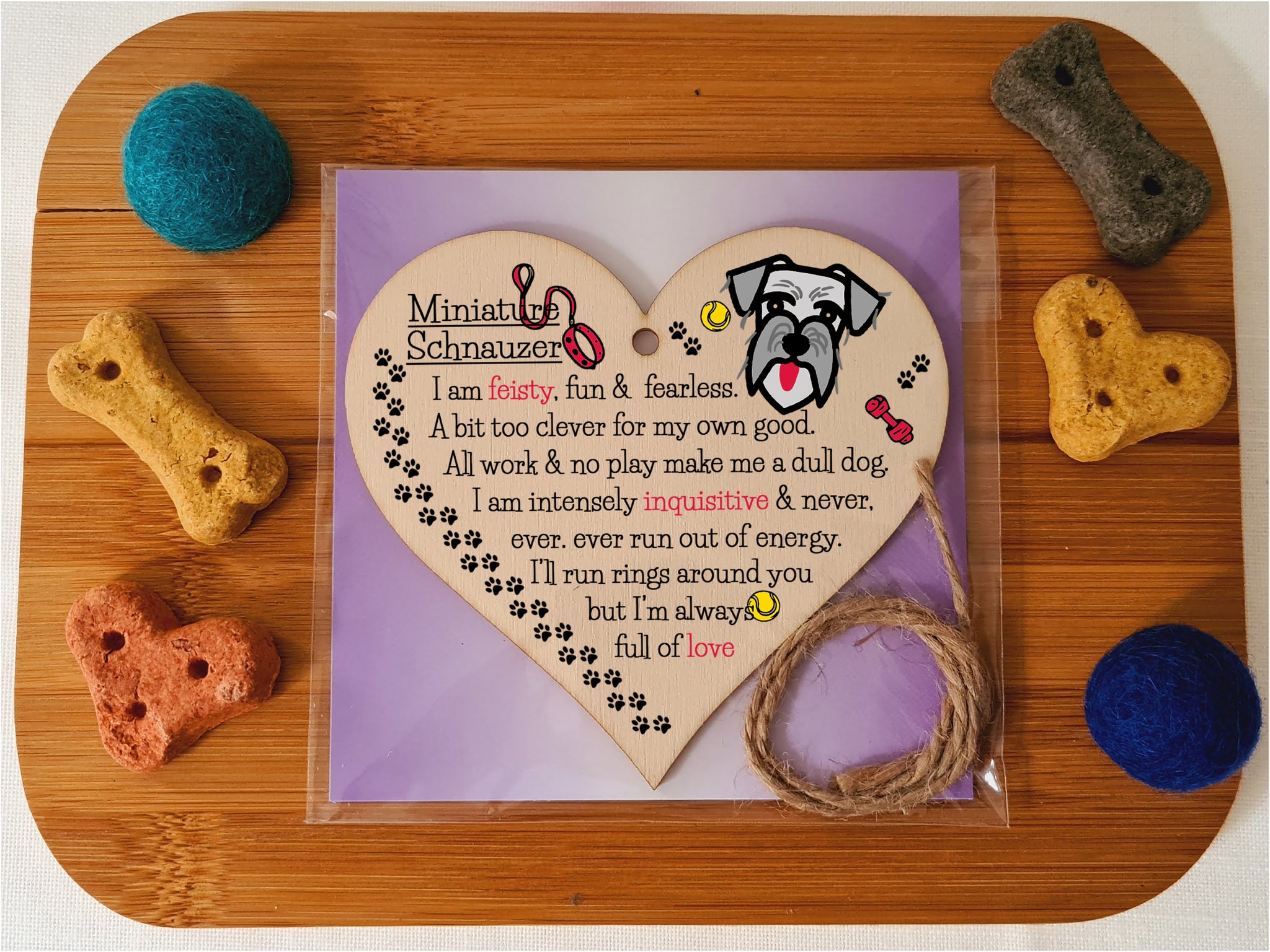 Handmade Wooden Hanging Heart Plaque Gift Perfect for Dog Lovers Pet Keepsake Novelty Decoration