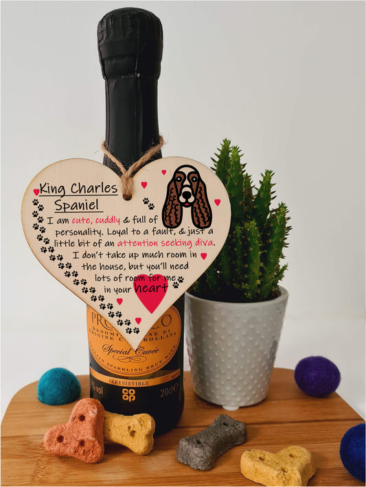 Handmade Wooden Hanging Heart Plaque Gift Perfect for Dog Lovers Pet Keepsake Novelty Decoration