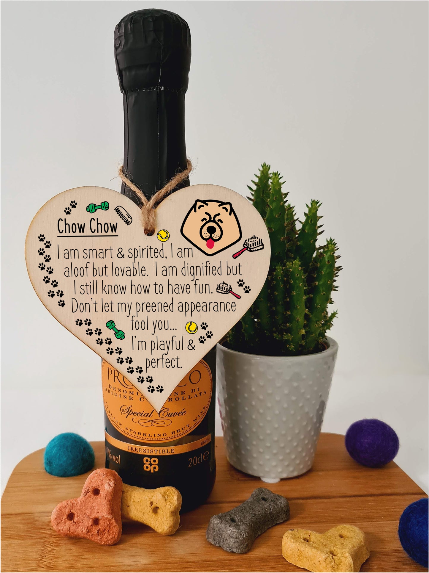 Handmade Wooden Hanging Heart Plaque Gift Perfect for Dog Lovers Pet Keepsake Novelty Decoration