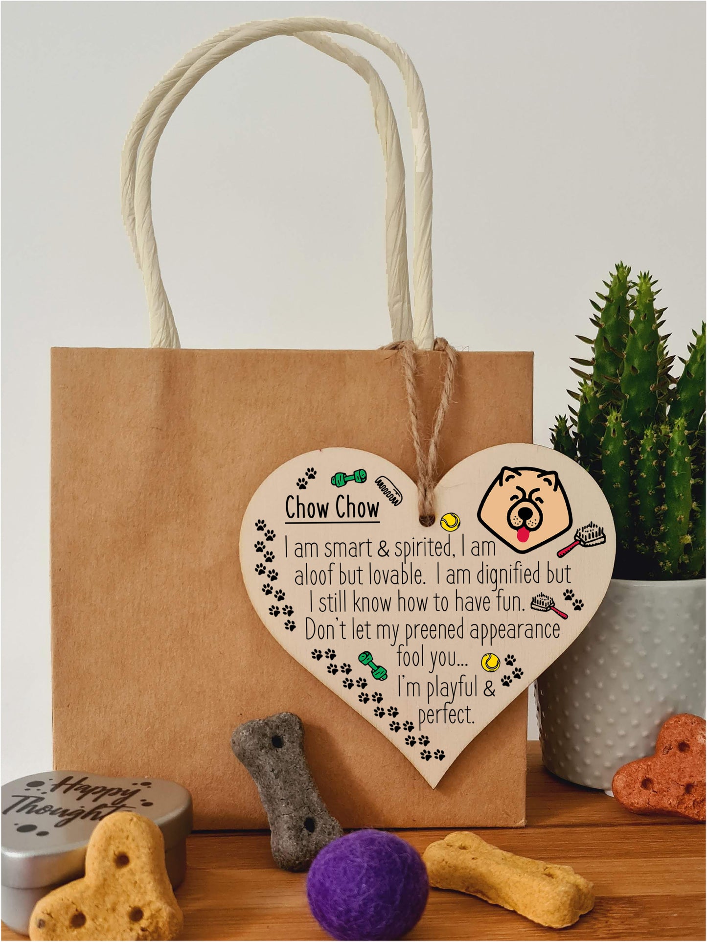 Handmade Wooden Hanging Heart Plaque Gift Perfect for Dog Lovers Pet Keepsake Novelty Decoration