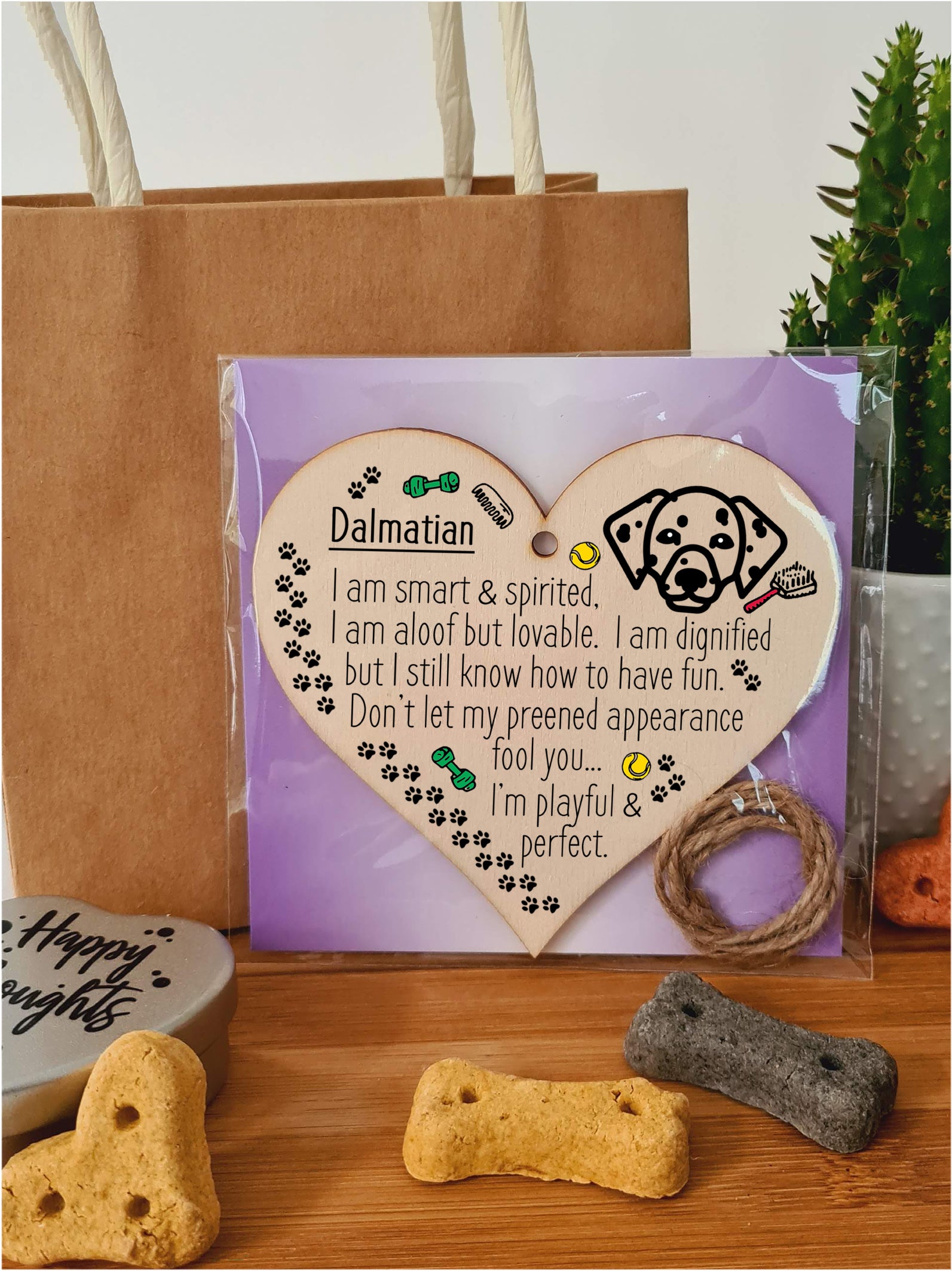 Handmade Wooden Hanging Heart Plaque Gift Perfect for Dog Lovers Pet Keepsake Novelty Decoration