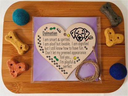 Handmade Wooden Hanging Heart Plaque Gift Perfect for Dog Lovers Pet Keepsake Novelty Decoration