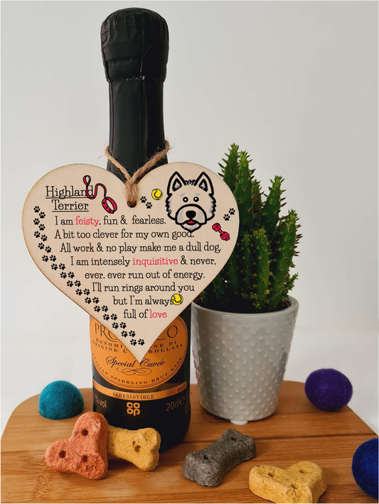 Handmade Wooden Hanging Heart Plaque Gift Perfect for Dog Lovers Pet Keepsake Novelty Decoration