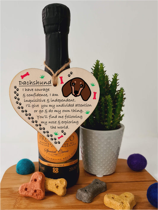 Handmade Wooden Hanging Heart Plaque Gift Perfect for Dog Lovers Pet Keepsake Novelty Decoration