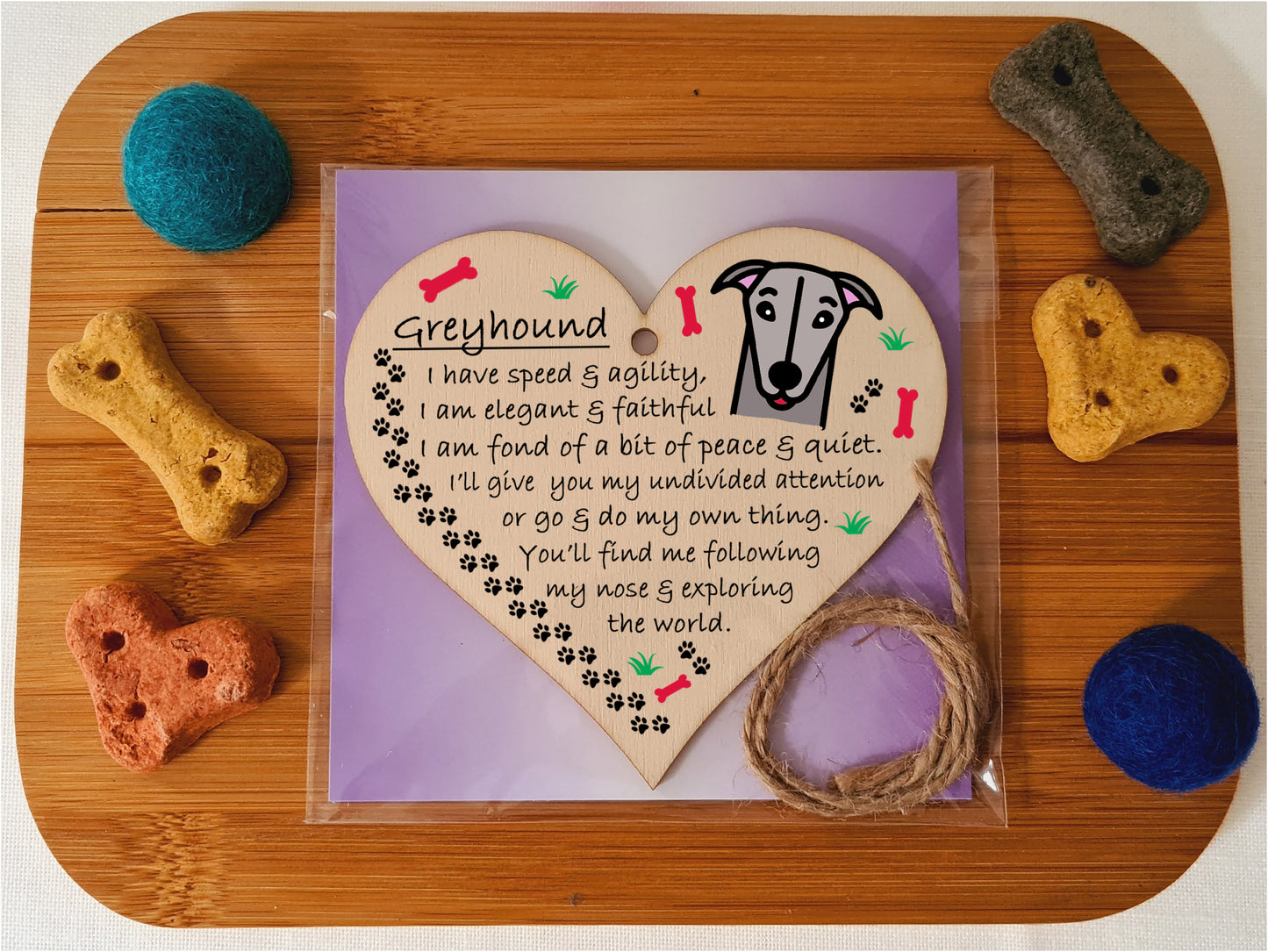 Handmade Wooden Hanging Heart Plaque Gift Perfect for Dog Lovers Pet Keepsake Novelty Decoration