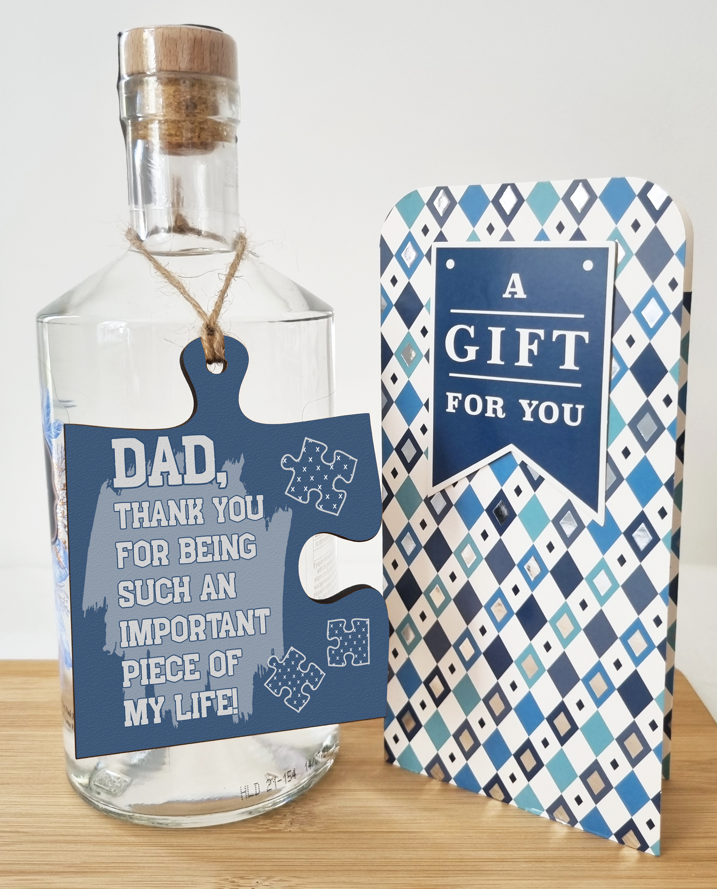 Dad Gift Thank You Important Piece of my Life Jigsaw Puzzle Shaped Decorative Hanging Plaque Sign Father's Day Present