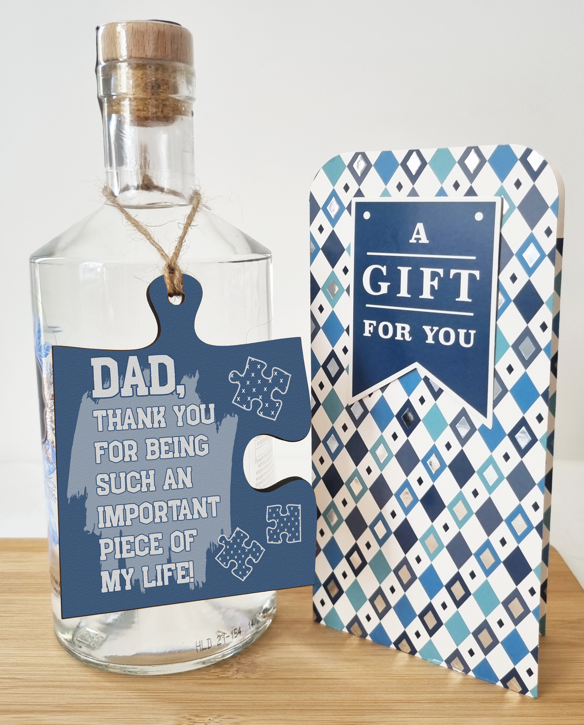 Dad Gift Thank You Important Piece of my Life Jigsaw Puzzle Shaped Decorative Hanging Plaque Sign Father's Day Present